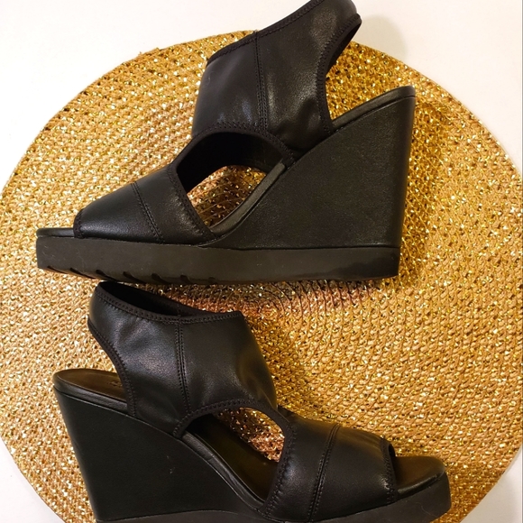 Kenneth Cole Wedge Open Toed Sandals sz 8 NWoB - Picture 4 of 10